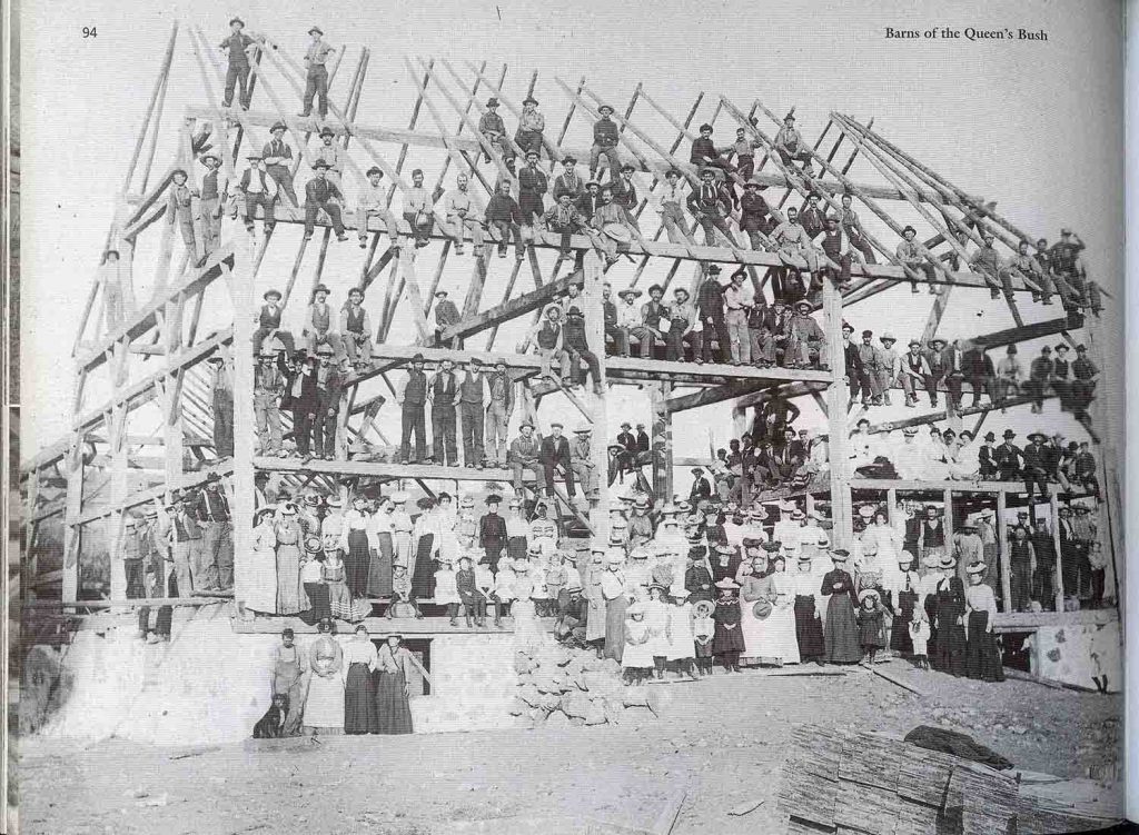 Barn raising 1885 West Grey municipality