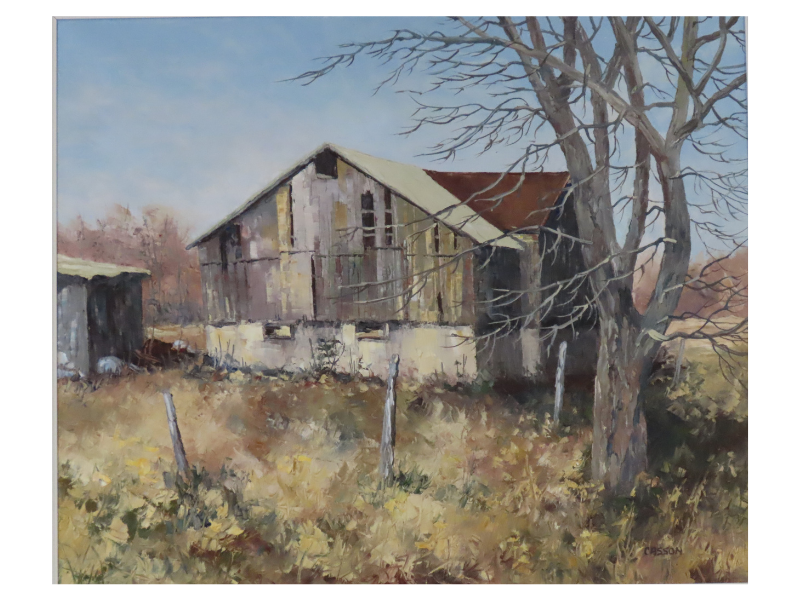 Joe's Barn by Marilyn Casson, 20"x24", watercolour, 2006, location: south-west of Orangeville