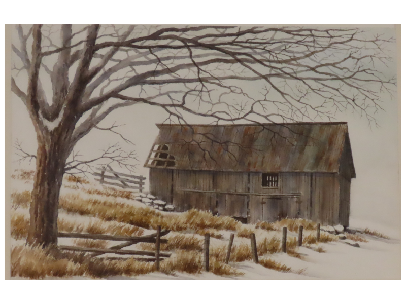Near Snake River by Peter Ripley, 14"x20", watercolour, 2010, location: south of Pembroke