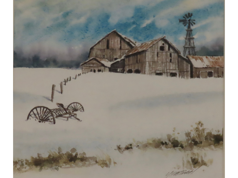 Once Was by David Yeatman, 9"x10", watercolour, 2000, location: Eastern Ontario