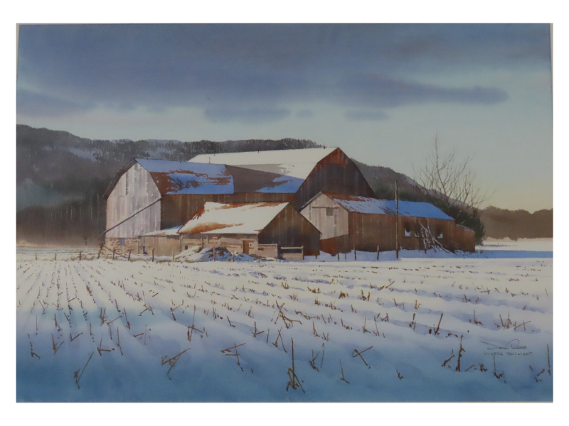 Untitled by Jack Reid, 20"x28", watercolour, 1999, location: near Guelph