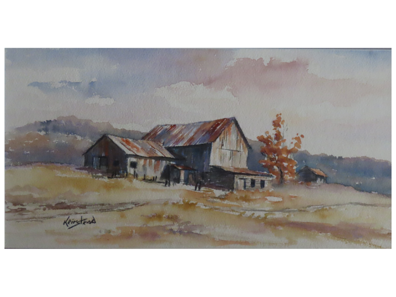 Century Barn by James Keirstead, 10.5"x14", watercolour, purchased 1996, location: unknown
