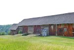 ALT. E Lajoie thatch roof long barn in Saint Urbain Charlevoix county